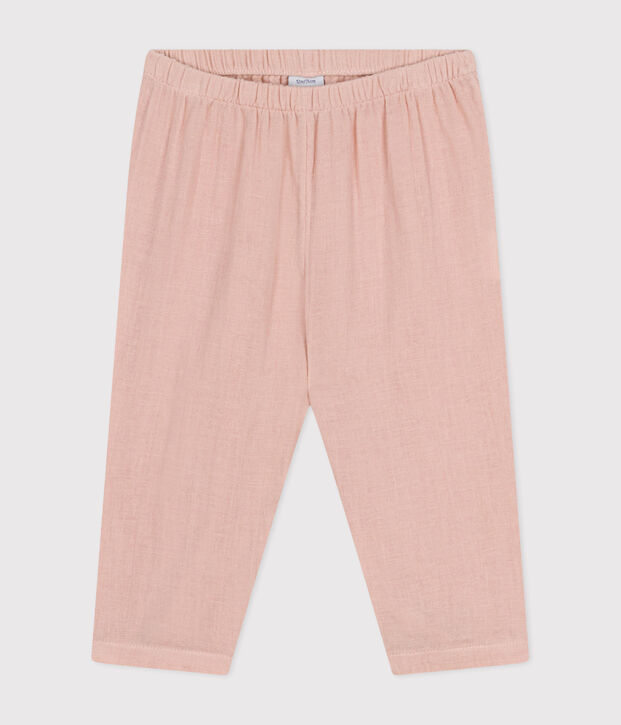Babies' Cotton Gauze Trousers pink