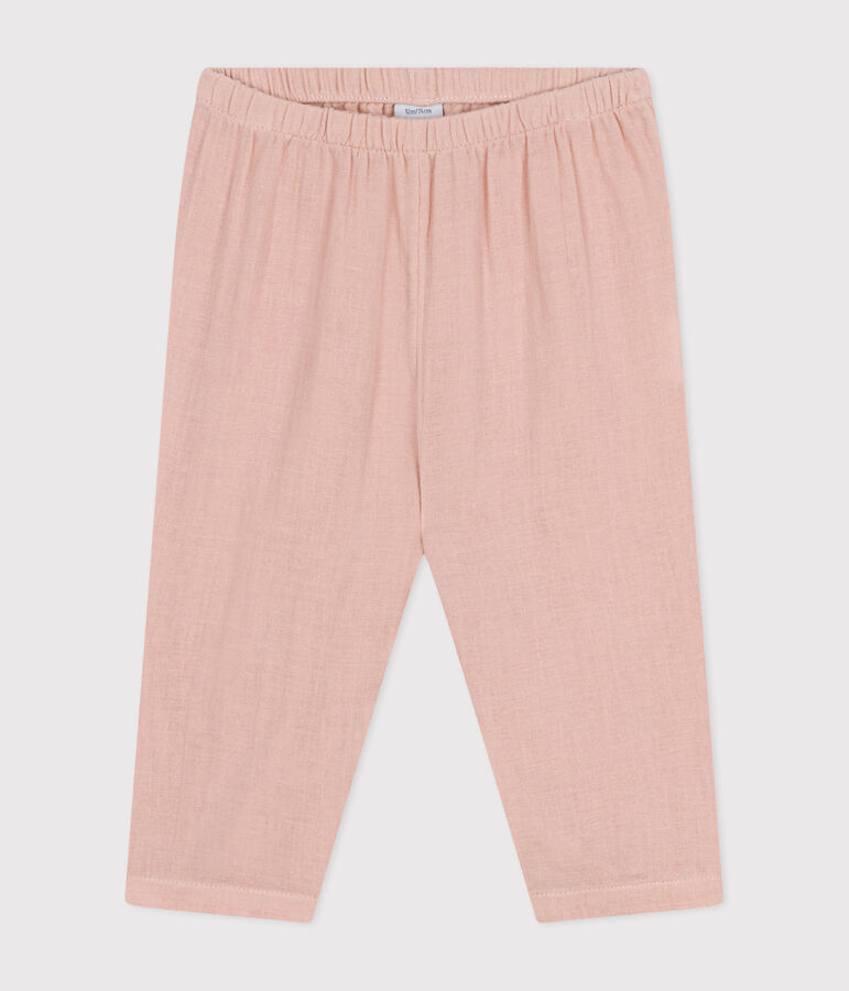 Babies' Cotton Gauze Trousers pink