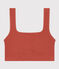 Women's Plain Cotton and Elastane Bra FAMEUX brown