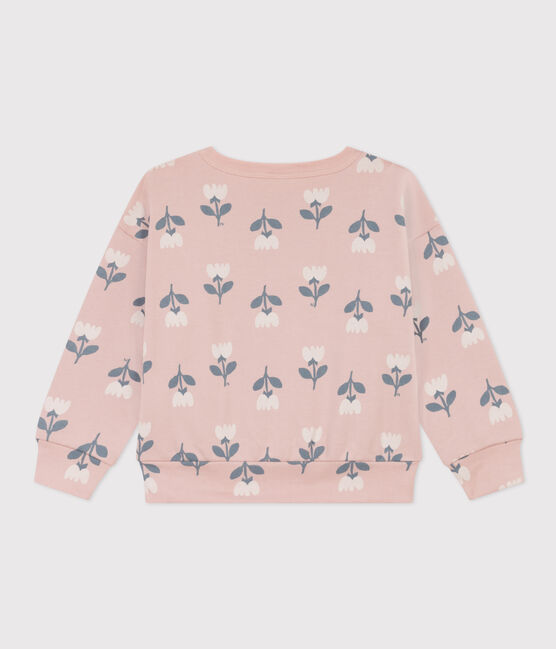  Girls' Fleece Sweatshirt SALINE pink/MULTICO white