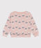  Girls' Fleece Sweatshirt SALINE pink/MULTICO white