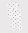 Children's floral cotton pyjamas MARSHMALLOW /SPI /MULTICO