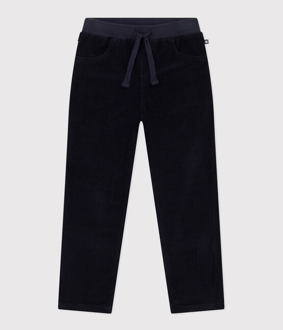 Unisex Straight-Fit Medium Velour Trousers SMOKING blue