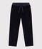 Unisex Straight-Fit Medium Velour Trousers SMOKING blue