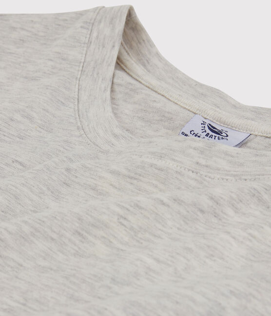 Women's Straight Fit Organic Cotton Round Neck T-Shirt BELUGA CHINE grey