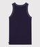 Women's plain cotton tank top blue