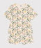 Women's Floral-pattern Cotton Pyjama Shorts and T-shirt AVALANCHE white/MULTICO