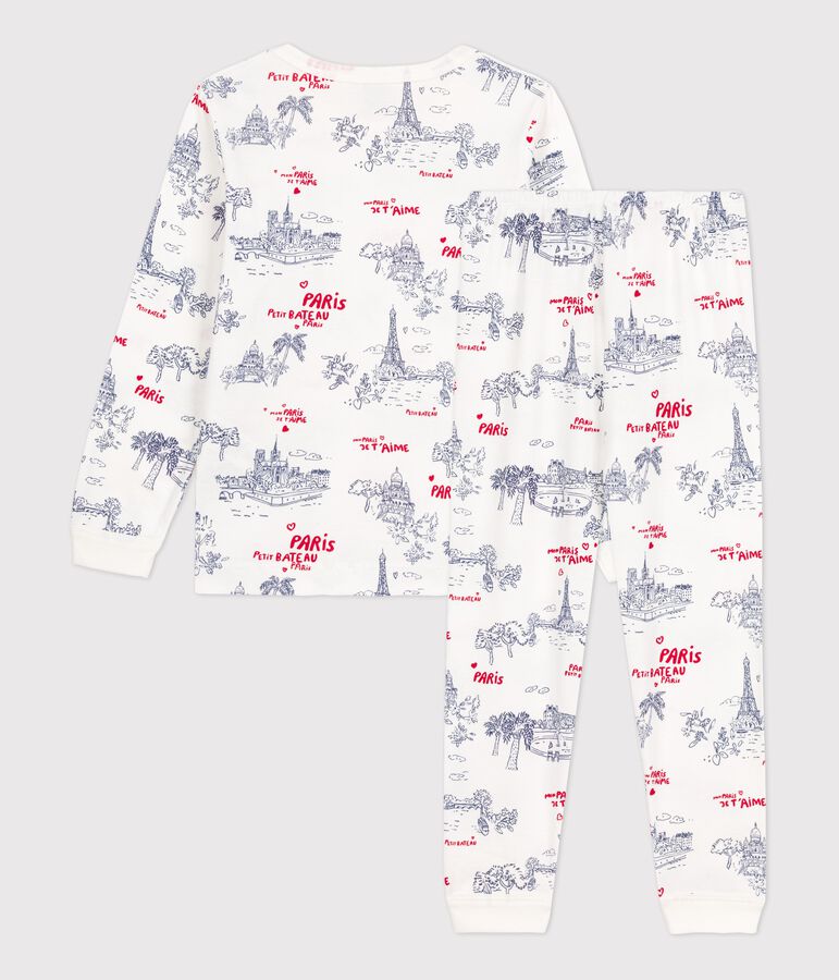 Children's Unisex Cotton Pyjamas white/multicolor