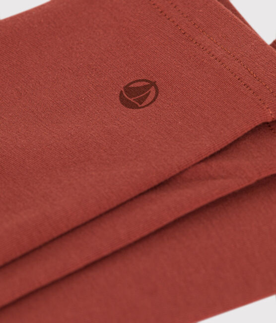 Girls' Elastane Jersey Leggings FAMEUX brown