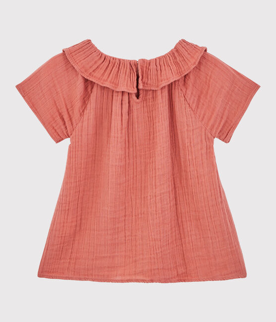Girls' Organic Cotton Gauze Blouse PAPAYE pink