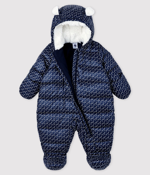 Baby's unisex snowsuit blue/white