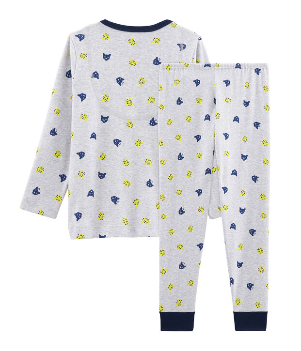 Boys' Ribbed Pyjamas grey/multicolor