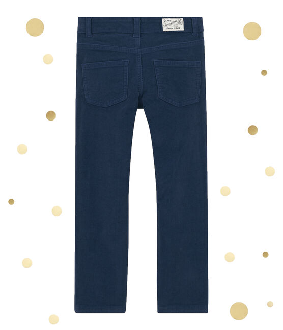 Boy's corduroy trousers SMOKING blue