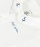 Babies' body with an embroidered collar and a message on the chest MARSHMALLOW /ADRIATIC