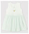 Baby Girls' Gingham Organic Cotton Bodysuit Dress MARSHMALLOW white/HAITI blue