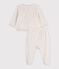 Babies' outfit in plain cotton with embroidery on the chest MONTELIMAR CHINE