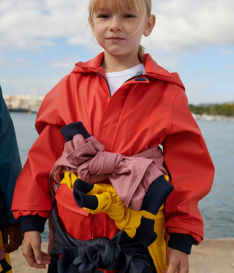 Children's/boys&rsquo; iconic raincoat SPICY red