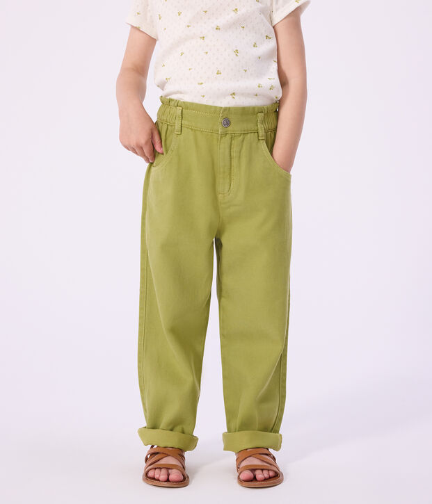 Children's cotton trousers green