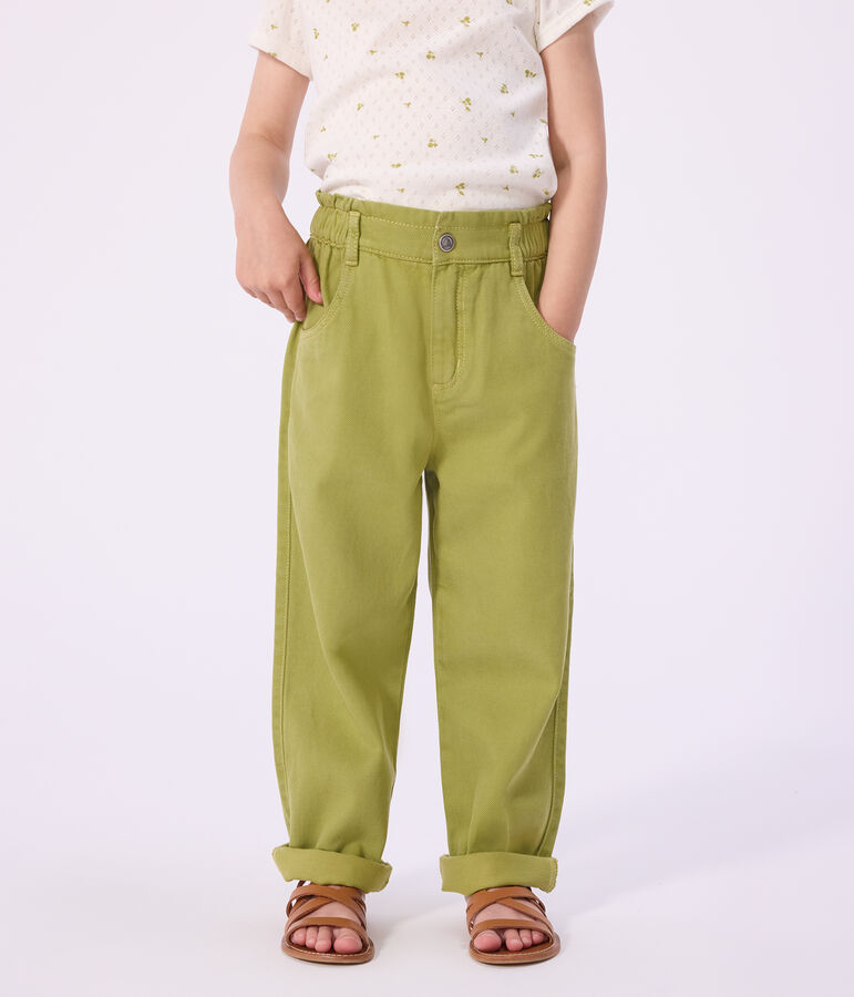 Children's cotton trousers green