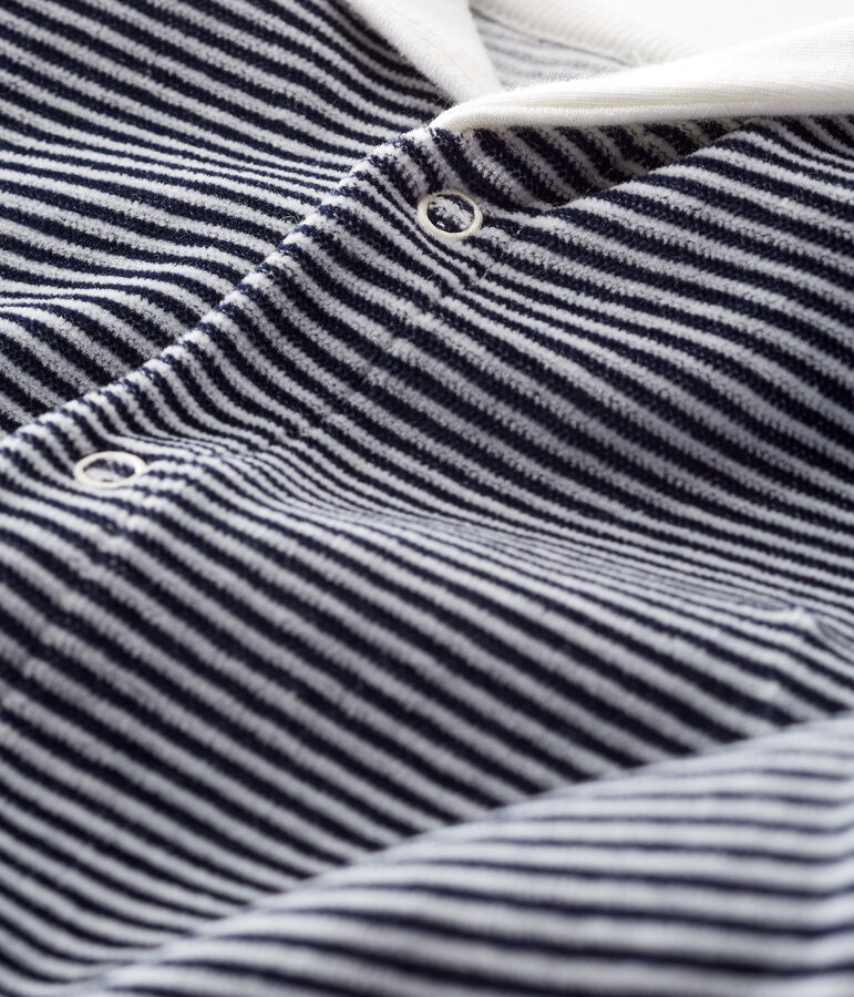 Baby Boys' Velour Sleepsuit blue/white