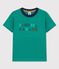 Boys' Short-Sleeved Cotton T-Shirt GAZON green