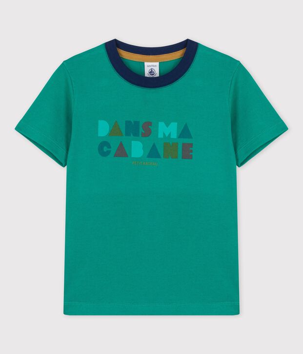 Boys' Short-Sleeved Cotton T-Shirt green