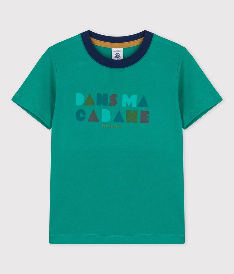 Boys' Short-Sleeved Cotton T-Shirt green