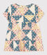 Babies' Short-Sleeved Cotton Gauze Patterned Dress