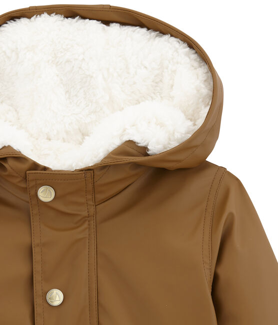 Iconic girl's warm raincoat BRINDILLE brown