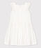 Girls' Poplin Formal Dress ECUME white
