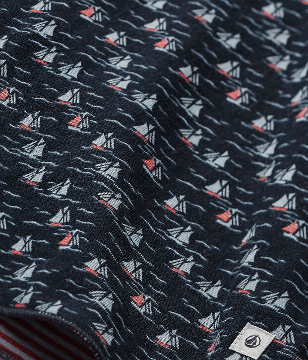 Boy's reversible pyjamas blue/multicolor