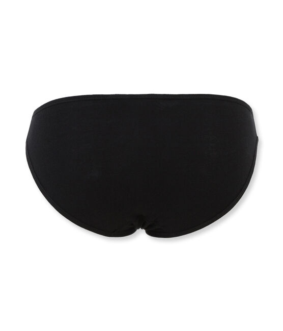 Women's light cotton briefs NOIR black