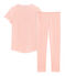 Girls' Short-sleeved Pyjamas ROSAKO pink/MARSHMALLOW white