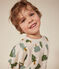 Boys' fleece sweatshirt MONTELIMAR beige/MULTICO white