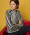 Women's Breton Top ORAGE grey/MARSHMALLOW white