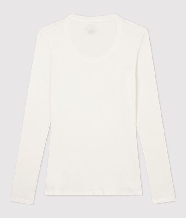 Women's Fine Rib Knit T-Shirt white