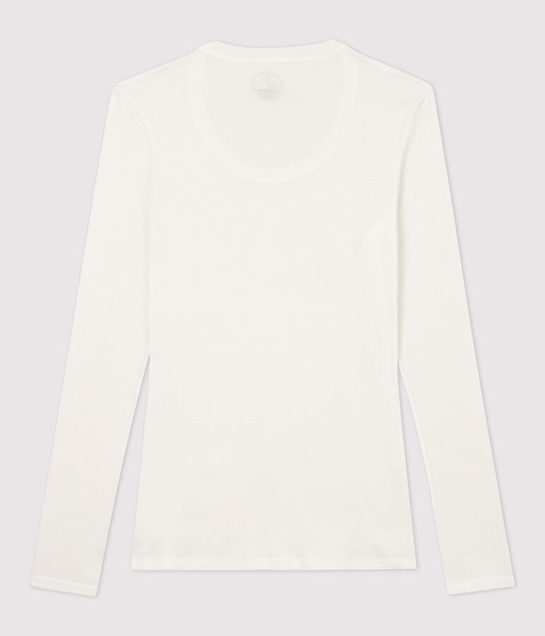 Women's Fine Rib Knit T-Shirt white