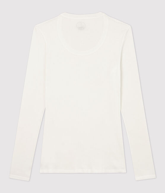 Women's Fine Rib Knit T-Shirt MARSHMALLOW white