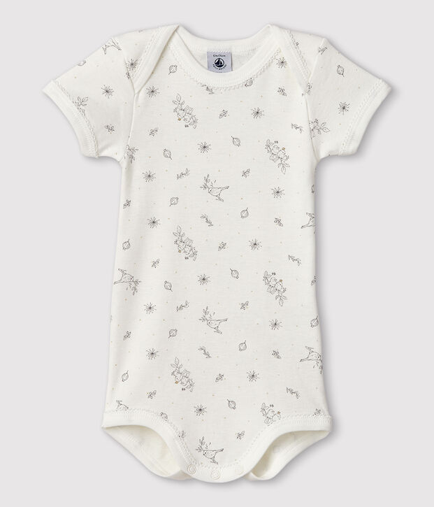Baby Girls' Bird Print Bodysuit white/multicolor