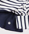 Girl's Long-sleeved Dress MARSHMALLOW white/SMOKING blue