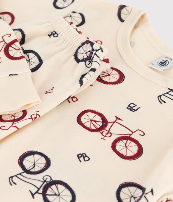 Unisex Bike Themed Cotton Pyjamas AVALANCHE white/MULTICO
