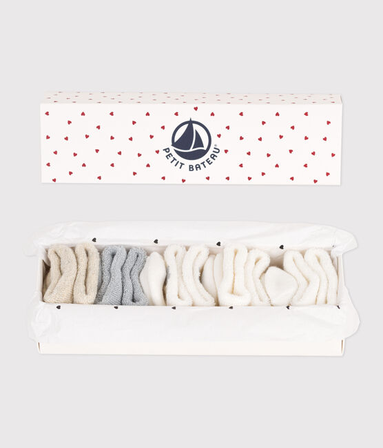 Pack of newborn babies' plain cotton socks variante 1