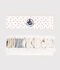 Pack of plain cotton socks for newborn babies multicolor