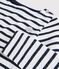 Girl's Long-sleeved Dress MARSHMALLOW white/SMOKING ARGENT BRILLANT