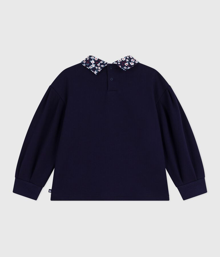 Children's plain cotton sweatshirt SOIR blue
