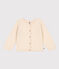 Girls' Cotton Cardigan AVALANCHE Ecru