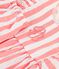 Babies' sleeveless cotton dress with stripy bloomers pink/white