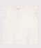 Babies' sleeveless cotton blouse MARSHMALLOW white