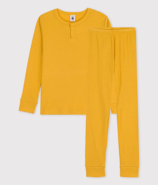 Unisex Plain Cotton/Tencel Pyjamas OCRE yellow