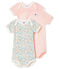 Baby girls' short-sleeved pastel bodysuit - Set of 3 variante 1
